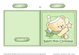 Cute Hunney Bear Robert has a Christmas Star - Babys 1st Christmas Quick Cut and Fold Card
