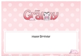Large DL Happy Birthday GREAT GRANNY insert