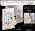 3D Shaped No-Hole Fold Back Mini Kit - Country Cottage Girlz Suzi has a Basket of Flowers