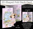 3D Shaped No-Hole Fold Back Mini Kit - Country Cottage Girlz Suzi has a Basket of Flowers