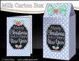 3D Christmas Spots Milk Carton Treat Box