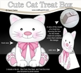 3D Cute Cat Treat Box Gift Set Mini Kit - Cute Little Cat Bella