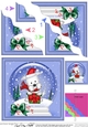 Christmas Cute Westie Dog Snowglobe Wavy Corner Stacker