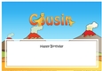 Large DL Happy Birthday COUSIN insert
