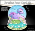 3D Shaped Rocking Card Mini Kit - Cute Little Pony Amethyst