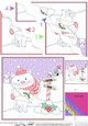 Christmas Cute Little Cat is at the North Pole Wavy Corner side stacker Topper