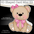 3D Shaped Card Kit - Cute Little Livvy Bear