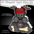 3D Shaped Card Kit - Little Scottie Dog Hamish