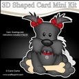 3D Shaped Card Kit - Little Scottie Dog Maisie