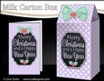 3D Christmas Spots Milk Carton Treat Box