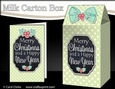 3D Christmas Spots Milk Carton Treat Box
