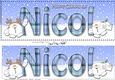 Large DL Merry Christmas NICOL 3D decoupage 
