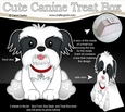 3D Cute Canine Treat Box Gift Set Mini Kit - Little Shih Tzu Dog Duke