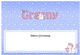 Large DL Merry Christmas GRANNY insert