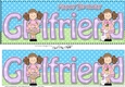 Large DL Happy Birthday GIRLFRIEND 3D decoupage