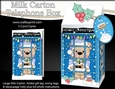 3D Christmas Phone Box Milk Carton Treat Box - Livvy Bear