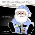 3D Shaped Christmas Card Kit - Santa has Xmas Presents