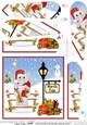 Christmas Elephant is at the North Pole Fan Pyramage Topper