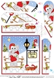 Christmas Elephant is at the North Pole Fan Pyramage Topper