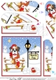 Christmas Boxer Dog is at the North Pole Fan Pyramage Topper