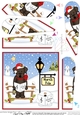 Christmas Chocolate Labrador Dog is at the North Pole Fan Pyramage Topper