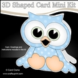3D Shaped Card Kit - Cute Little Oscar Owl