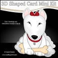 3D Shaped Card Kit - Little English Bull Dog Terrier Countess