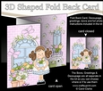3D Shaped No-Hole Fold Back Mini Kit - Country Cottage Girlz Zoe has a Vase of Pretty Flowers