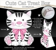 3D Cute Cat Treat Box Gift Set Mini Kit - Cute Little Cat Muffin
