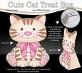 3D Cute Cat Treat Box Gift Set Mini Kit - Cute Little Cat Fudge