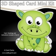 3D Shaped Card  Kit - Cute Little Denis Dino