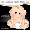 3D Shaped Card Kit - Cute Little Baby Boy Milo