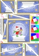 Christmas Snowglobe Twisted Spiral Side Stacker - Cute Teddy