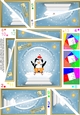Christmas Snowglobe Twisted Spiral Side Stacker - Cute Penguin