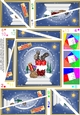 Christmas Snowglobe Twisted Spiral Side Stacker - Santa got Stuck!