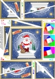 Christmas Snowglobe Twisted Spiral Side Stacker - Santa got Stuck!