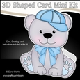 3D Shaped Card Kit - Cute Little Banjo Bear