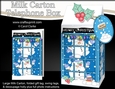 3D Christmas Phone Box Milk Carton Treat Box - Snowball Sam