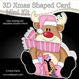 3D Shaped Christmas Card Kit - Rudolph has Xmas Presents