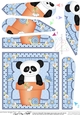 Flower Pot Friends Little Panda Bear Fan Pyramage Topper