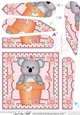 Flower Pot Friends Little Koala Bear Fan Pyramage Topper
