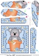 Flower Pot Friends Little Koala Bear Fan Pyramage Topper