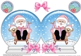 Christmas Snow Globe Shaped Card - Sledging Santa