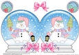 Christmas Snow Globe Shaped Card - Snowman Oli has an Xmas Tree