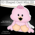3D Shaped Card Kit - Cute Little Chick Tweet