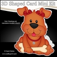 3D Shaped Card Kit - Little Dog Rose