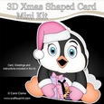 3D Shaped Christmas Card Kit - Pip Penguin has Xmas Presents