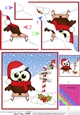 Christmas Little Hoot Owl at the North Pole Wavy Corner side stacker Topper
