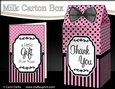 3D Spots & Stripes Milk Carton Treat Box Mini Kit