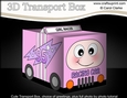 3D Cute Transport Treat Box Gift Set Mini Kit - Racing Car